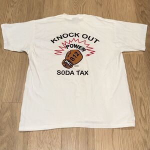 Vintage Union Teamsters Local 812 Knock Out Soda Tax Graphic Tee Mens XL USA